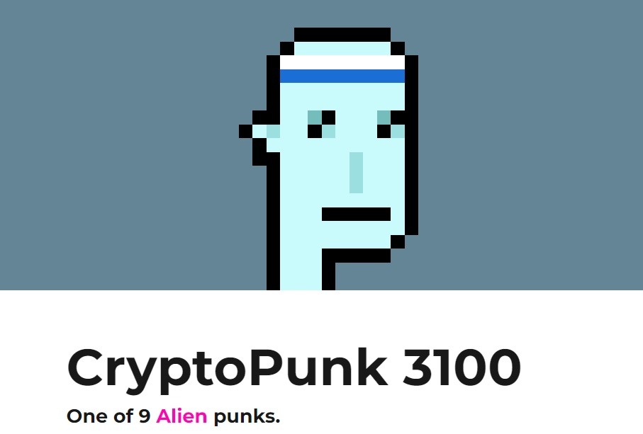 CryptoPunk NFT #3100 Sold For US$7.58 Million