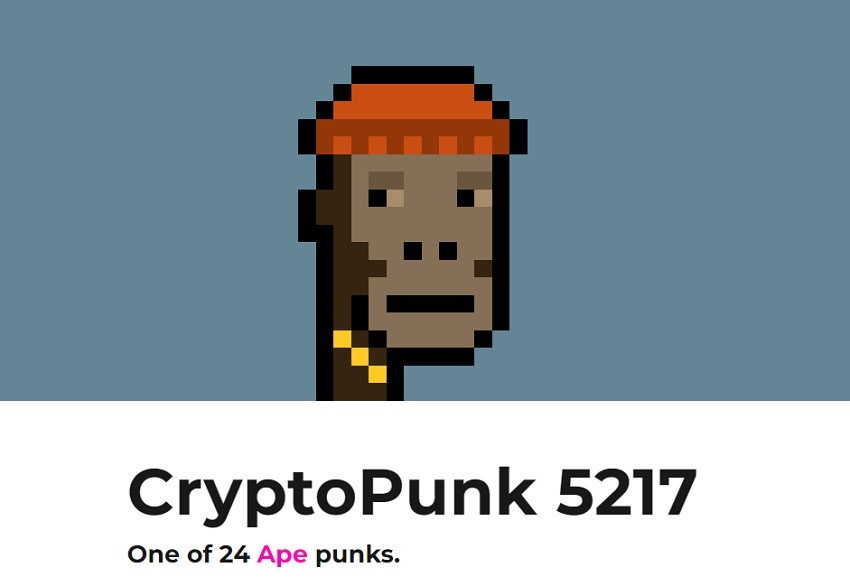 CryptoPunk NFT #5217 - Sold For US$ 5.45 Million.