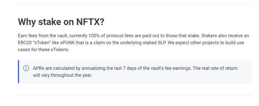 NFTX Stake With Tokens For Passive Income